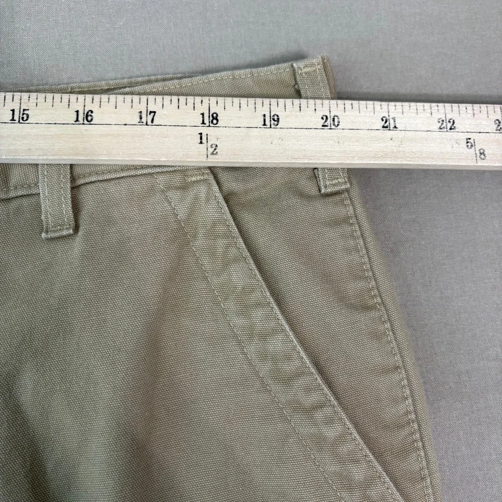 Carhartt Canvas Khaki Relaxed Fit Pants Mens Size 40X32 Beige Workwear Carpenter